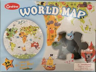 World Map Jigsaw Puzzle for Kids