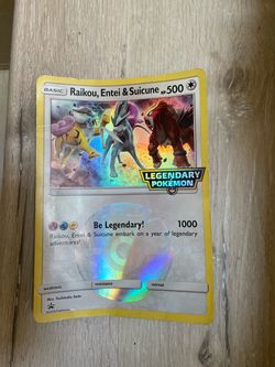 POKEMON JOHTO Raikou Entei Suicune Legendary JUMBO CARD (Jumbo/Oversized Size)