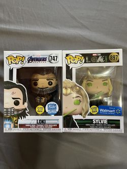 Loki Tessaract And Sylvie GITD FUNKO POP