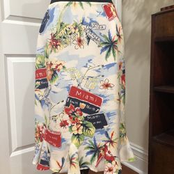 HAROLD’S SILK TROPICAL MIAMI SKIRT
