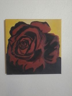 Original Rose Painting on Canvas