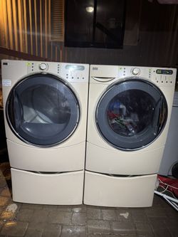 Kenmore Washer And Dryer Set Brown Electric 