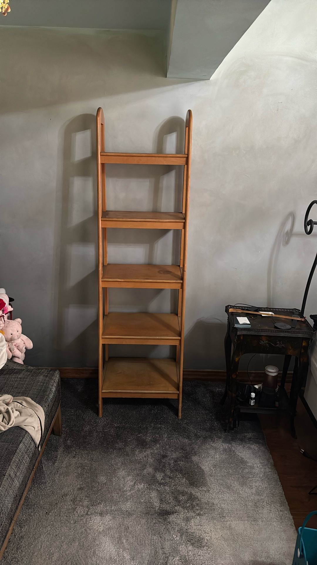 Wood Ladder Shelf