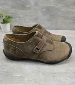 Keen Carlisle Shoes Women's 6.5 Brown Leather Comfort Slip On Flats Loafers