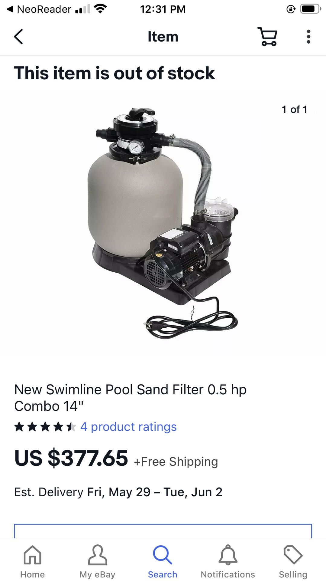 Pool pump and filter set