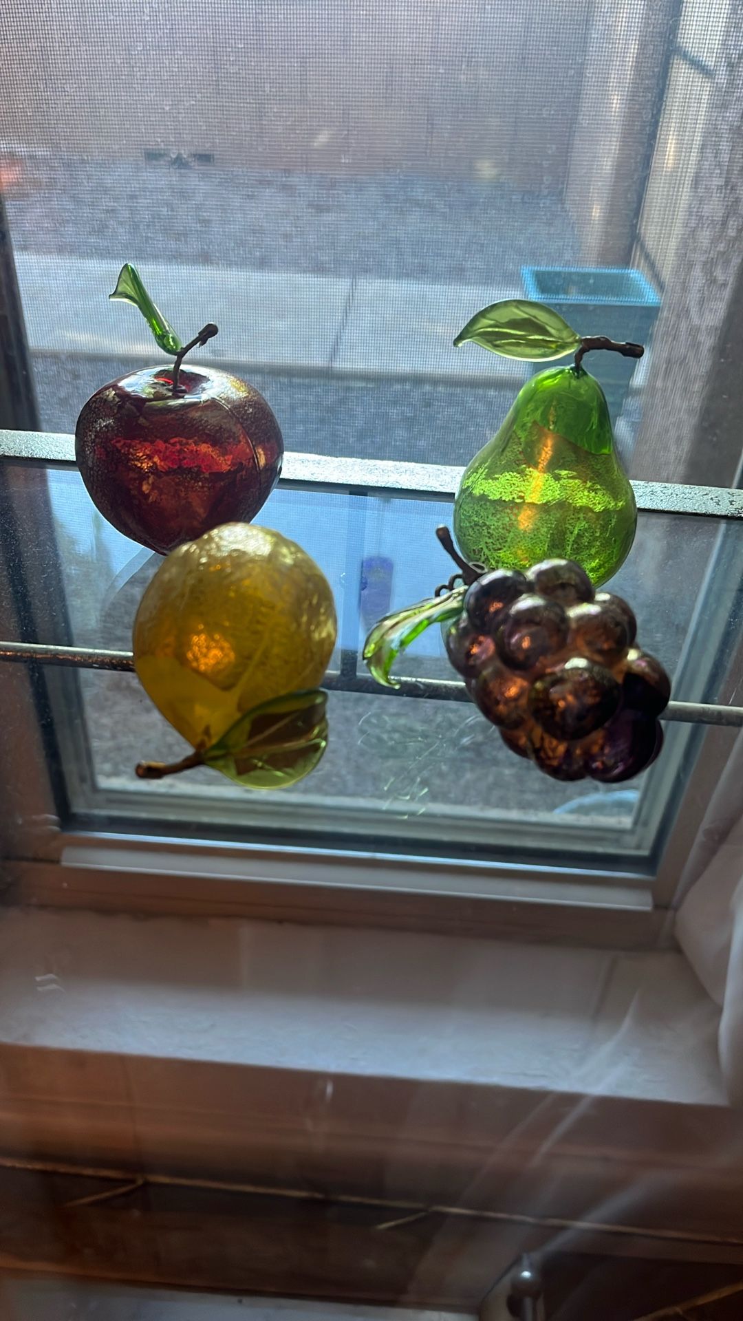 Murano Glass Fruit. Apple, Pear,lemon, Grapes