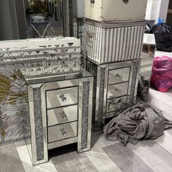 Mirrored Nightstands 