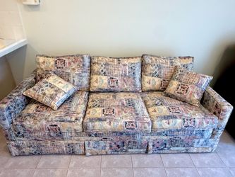 Krause’s Custom Crafted 3-Cushion Sofa + Matching Lounge Chair – 1997