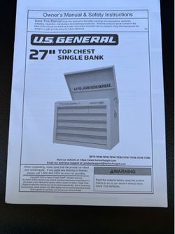 U.S. GENERAL 27 in. x 22 in. Top Chest, Series 3, Slate Gray no key