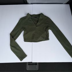 Zara Green Crop Top