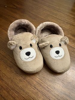 New toddler teddy bear slippers Large