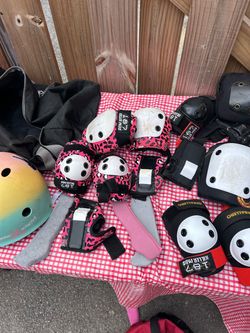 Skateboarding pads and helmets. look in description for price.