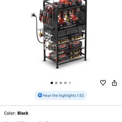 Power Tool Organizer Floor Stand With Charging Static