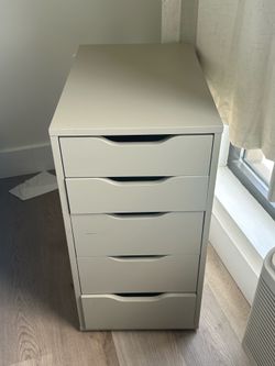 White 5-Drawer Storage Cabinet / Filing Cabinet