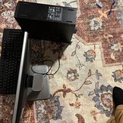 Monitor And Pc With Keyboard 