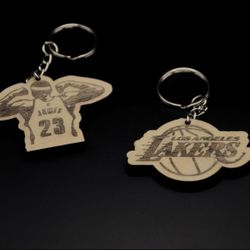 Lakers Wooden Keychain
