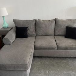 Gray Modern Reversible Sectional Sofa