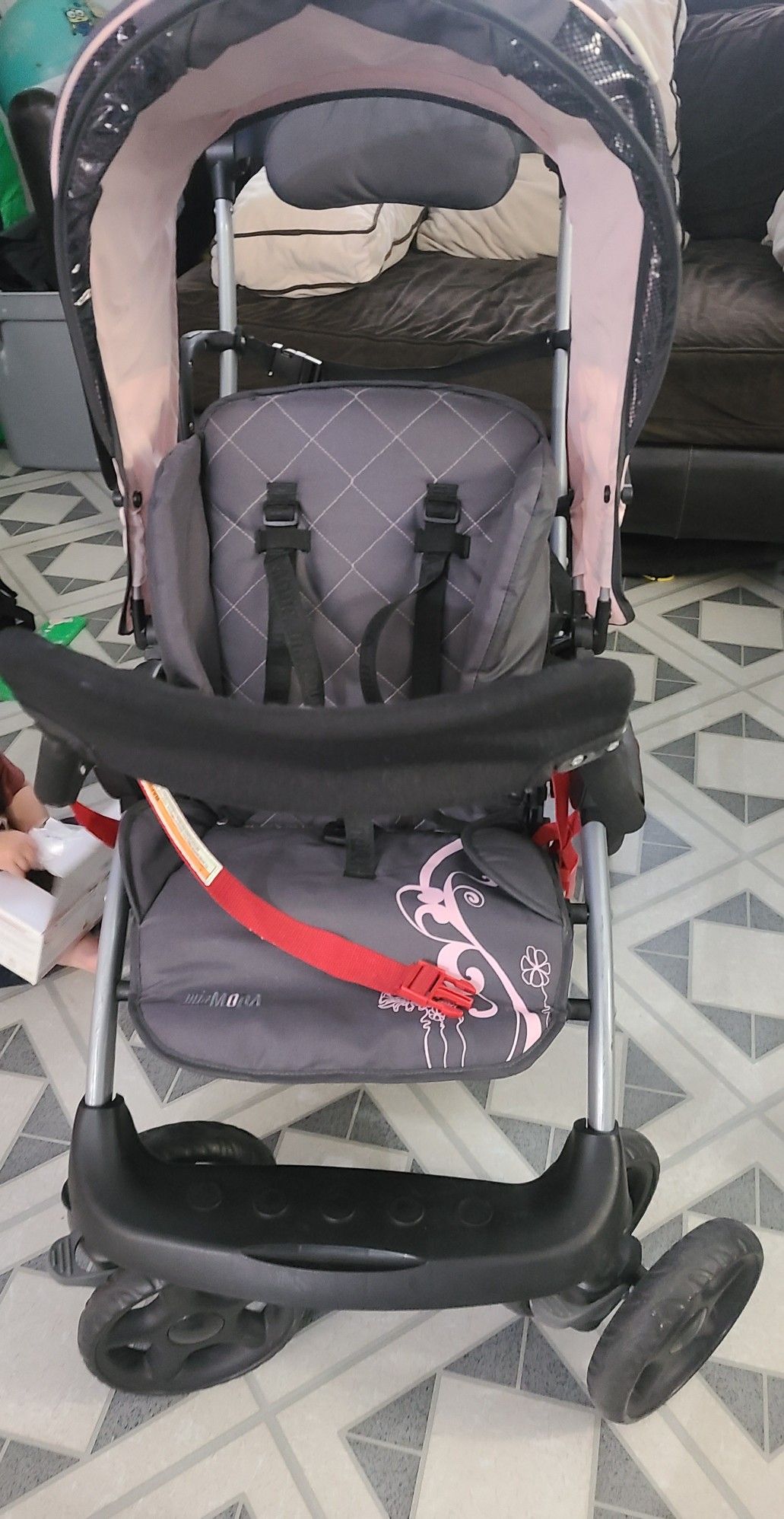 Mia Moda Pink Double Stroller