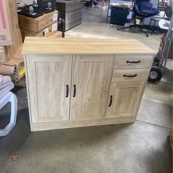 New Assembled Wood Buffet Sideboard with 3 Doors 2drawers -Entryway Serving Storage Cabinet