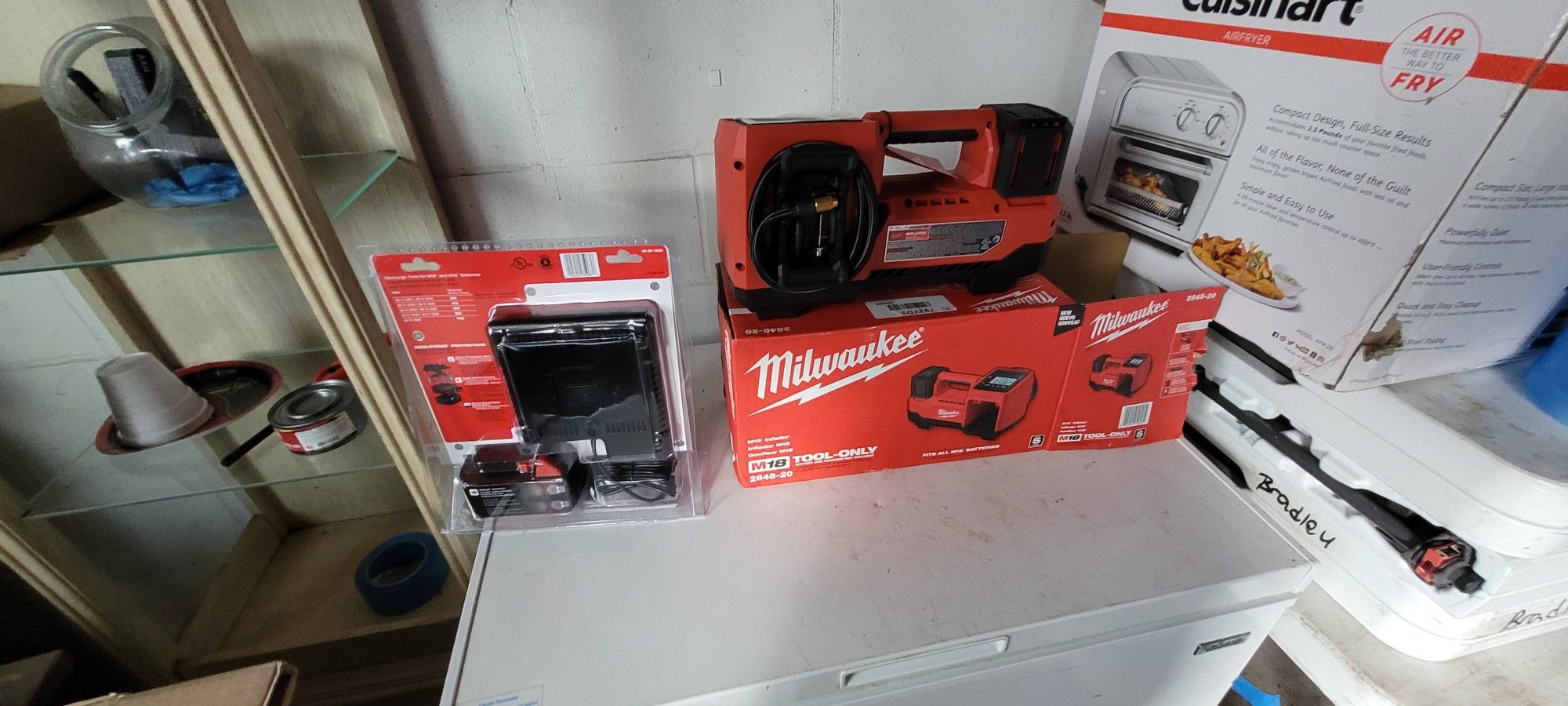 Milwaukee Brand M18 Tool-Only Air Compressor & Battery W/charger
