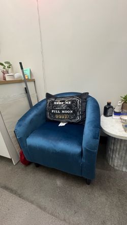 Blue Velvet Accent Chair
