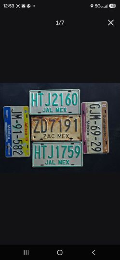 Vintage Mexican license plate from the states ZacatecasGuanajuato (Gto)
***The only one left *****
Great condition
$20.00 each
Pick up only