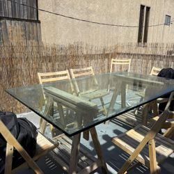 Italian Beveled Glass Table Top