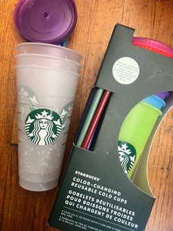 Starbucks cold cups, Starbucks color changing cups