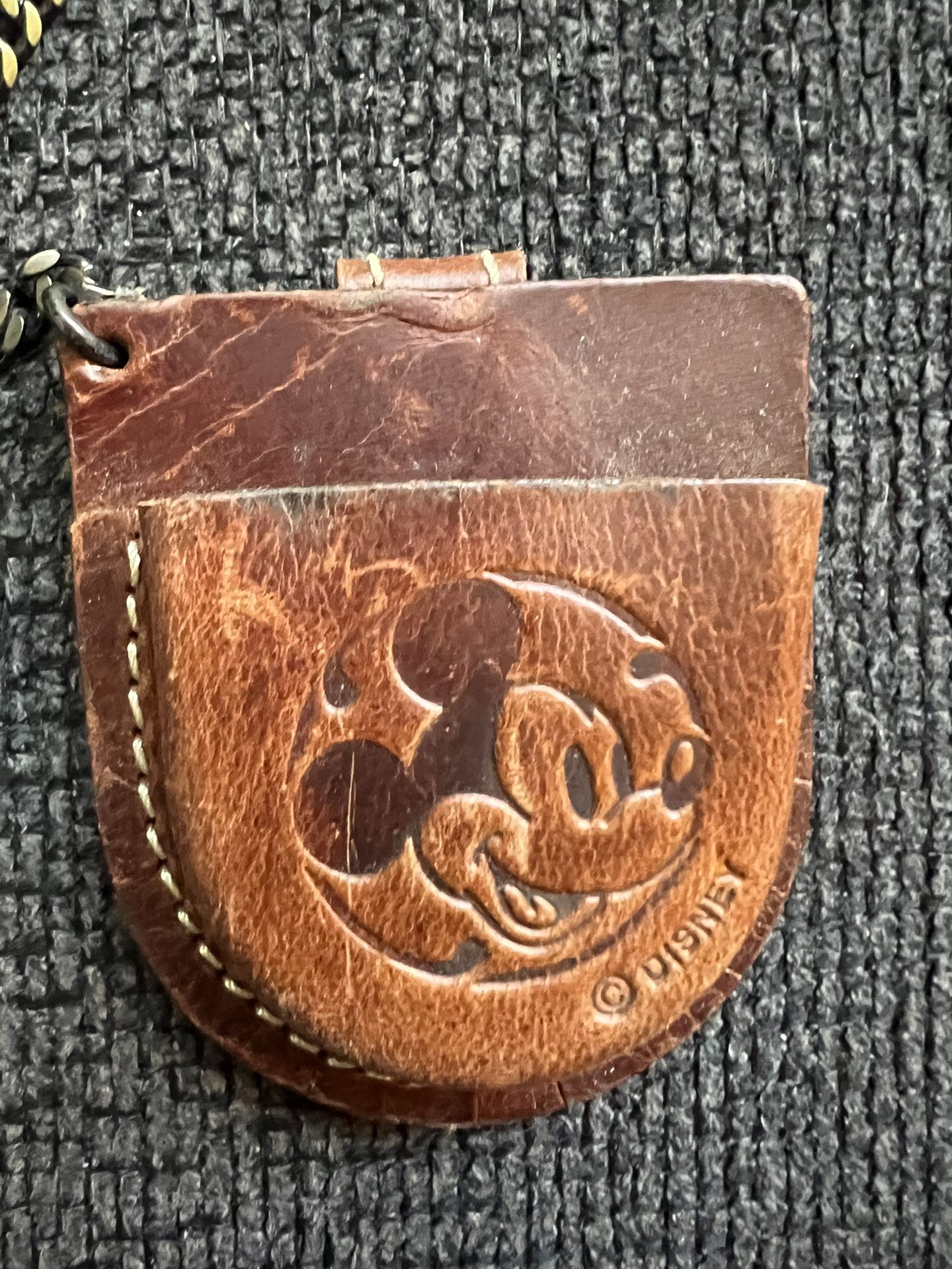 Vintage 90's Disney Time Works Mickey Mouse Pocket Watch Complete