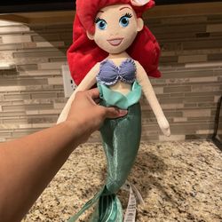 Disney Parks The Little Mermaid Princess Ariel 18" Plush Doll