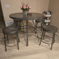 High Top table with 4 stools