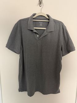 American Eagle Standard Fit Super Soft Polo Shirt Men's Size Large Dark Gray