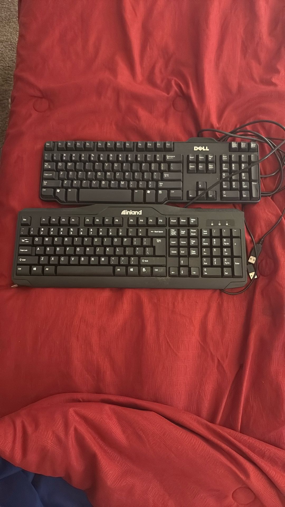 (2) Dell Keyboard & Inland keyboard 