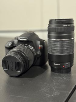Canon Rebel T7 DSLR + 2 Lenses (18-55mm & 75-300mm) – Complete Photography Kit