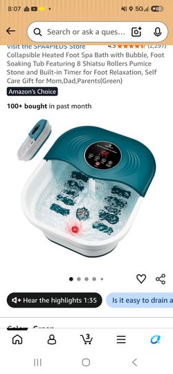 SPA4PIEDS Collapsible Heated Foot Spa Bath
