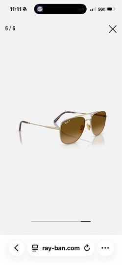 Raybans gold with brown finish