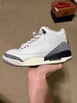 Size 9.5 - Air Jordan 3 Retro White Cement Reimagined