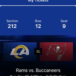 Rams vs Buccaneers (11/23) - $220 each (2 seats)