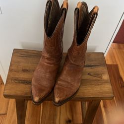 Leather Women Cowboy Boots 