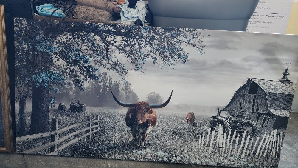 Bull Canvas Painting