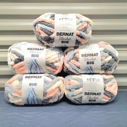 Bernat Blanket BIG Chunky Yarn NEW Lot Of 5