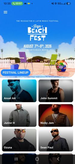 Baja Beach Fest VIP ticket for sale