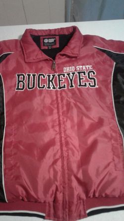 Ohio State University Buckeyes Red Satin Jacket Size XXL Near Mint!