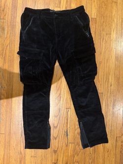 GUESS Black Corduroy Cargo Pants