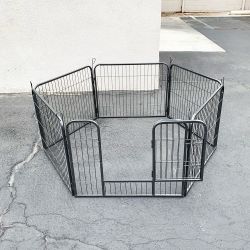 New In Box $70 Pet 6-Panel Playpen, Each Panel (24” Tall X 32” Wide) Heavy Duty Dog Exercise Fence Gate Crate Kennel