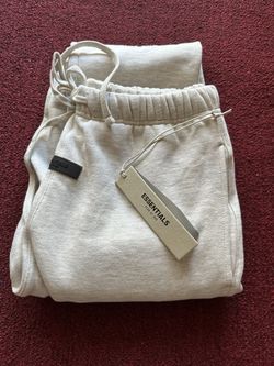 Essentials Fear of God Sweatpants Light Oatmeal Size M