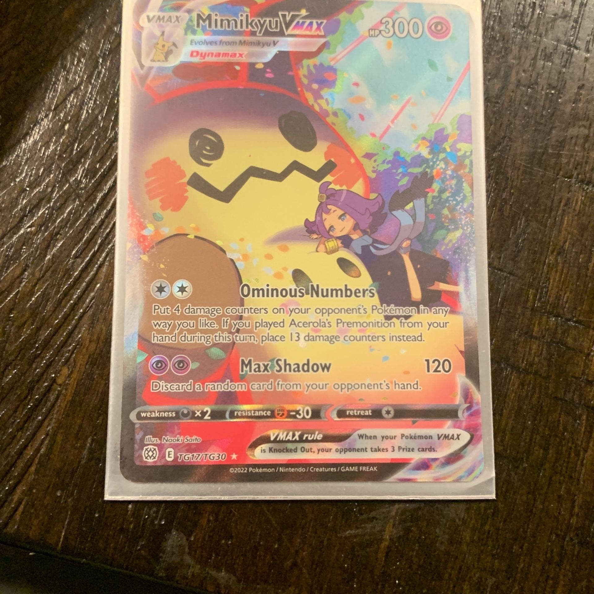Mimikyu Vmax Pokeman Card Mimikyu Vmax Pokeman Card