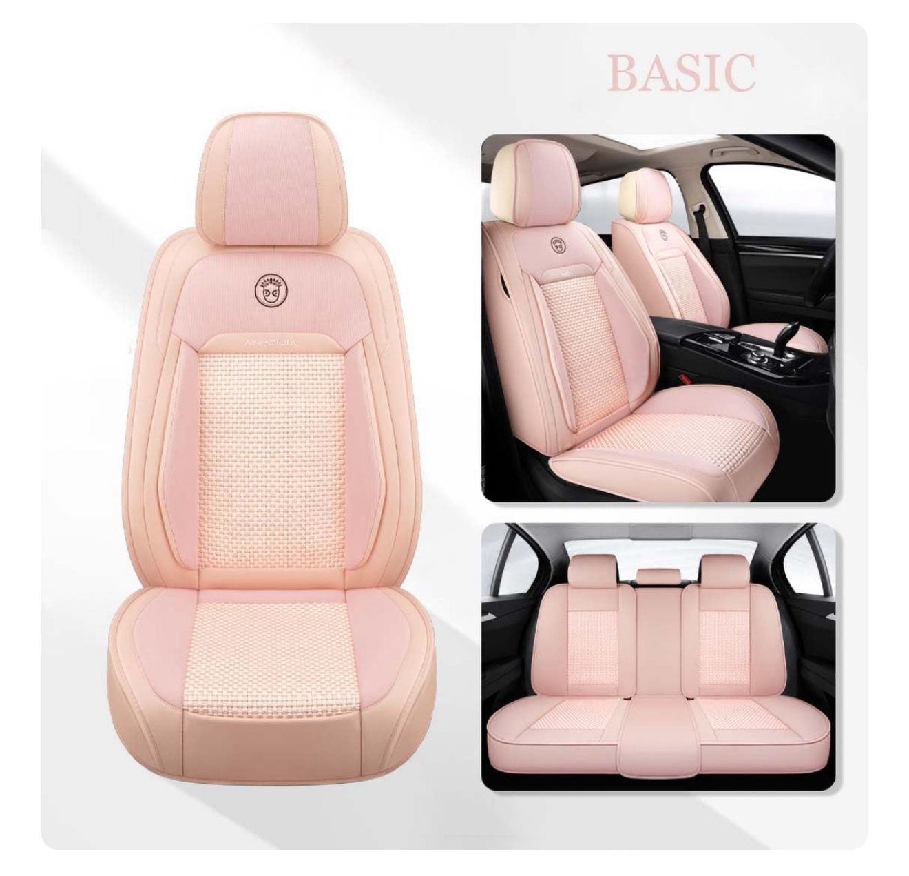 Baby Pink Car Seat Covers Full Set