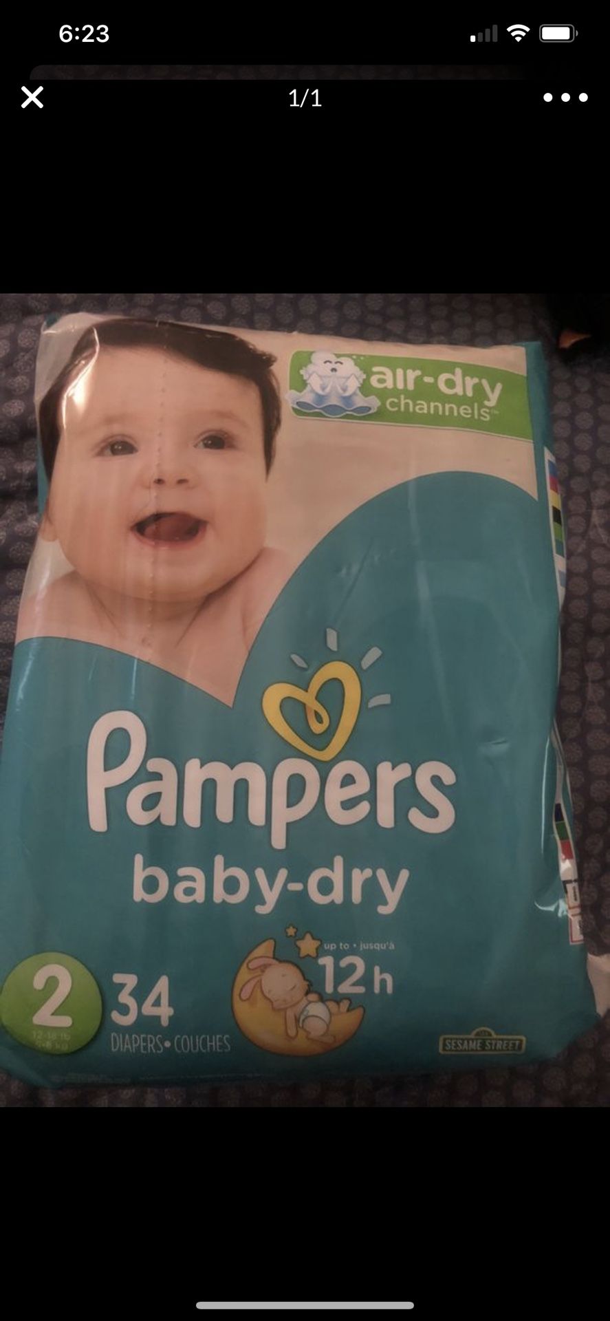 Pampers Size 2 $6 a bag