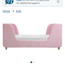 Toddler Bed Pink With Mattress 
